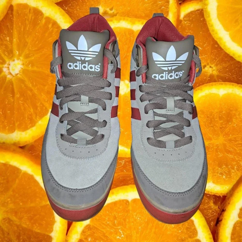 Adidas High Top Sneakers Tan and Orange Size 11 1/2‎